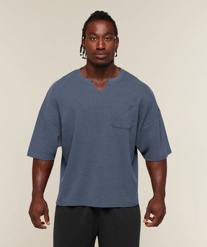 GYMSHARK X SAM SULEK T-SHIRT - Shadow Blue/Wash