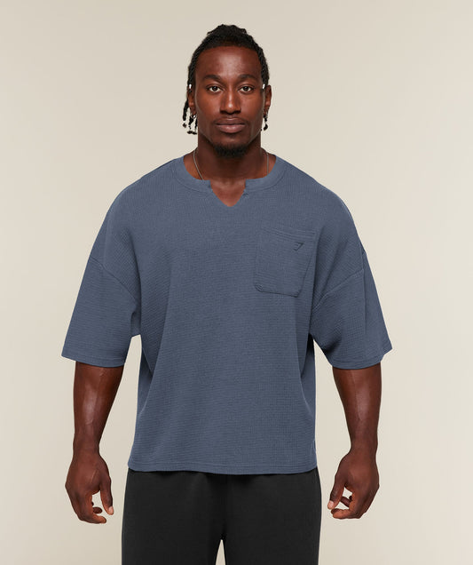 GYMSHARK X SAM SULEK T-SHIRT - Shadow Blue/Wash