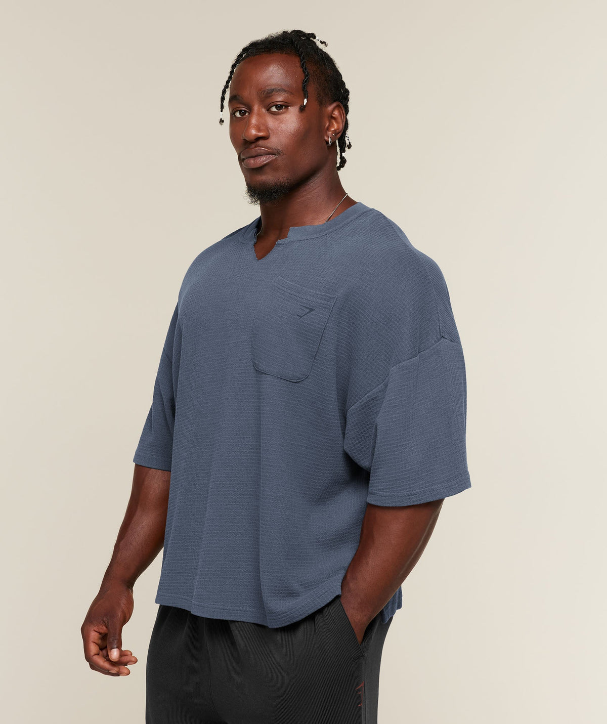 GYMSHARK X SAM SULEK T-SHIRT - Shadow Blue/Wash