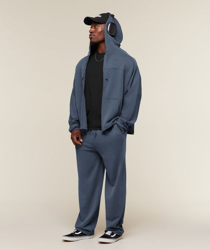 GYMSHARK X SAM SULEK ZIP THROUGH HOODIE - Shadow Blue