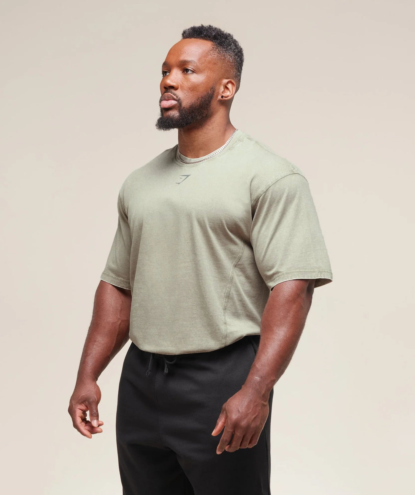 GYMSHARK Heritage Washed T-Shirt Stone Grey — GYMSHARK S | Authentic India