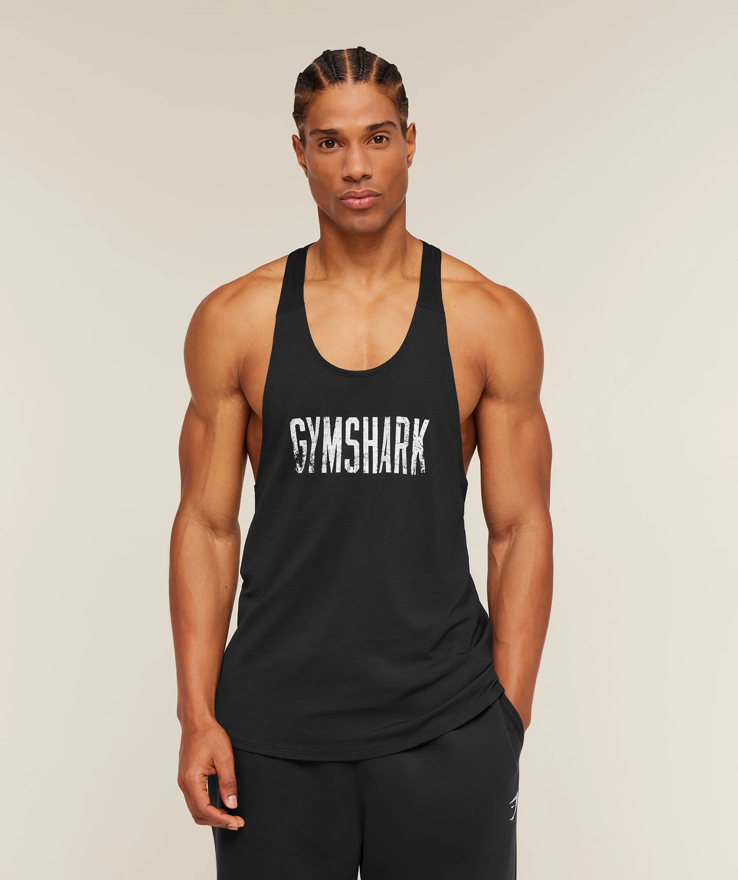 GYMSHARK Accent Tank Black