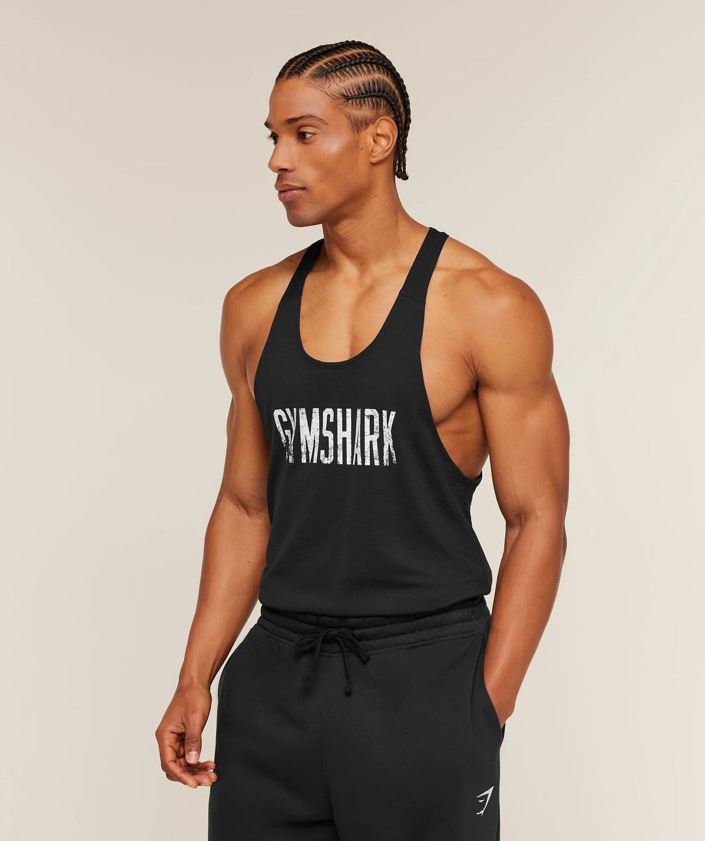 GYMSHARK Accent Tank Black