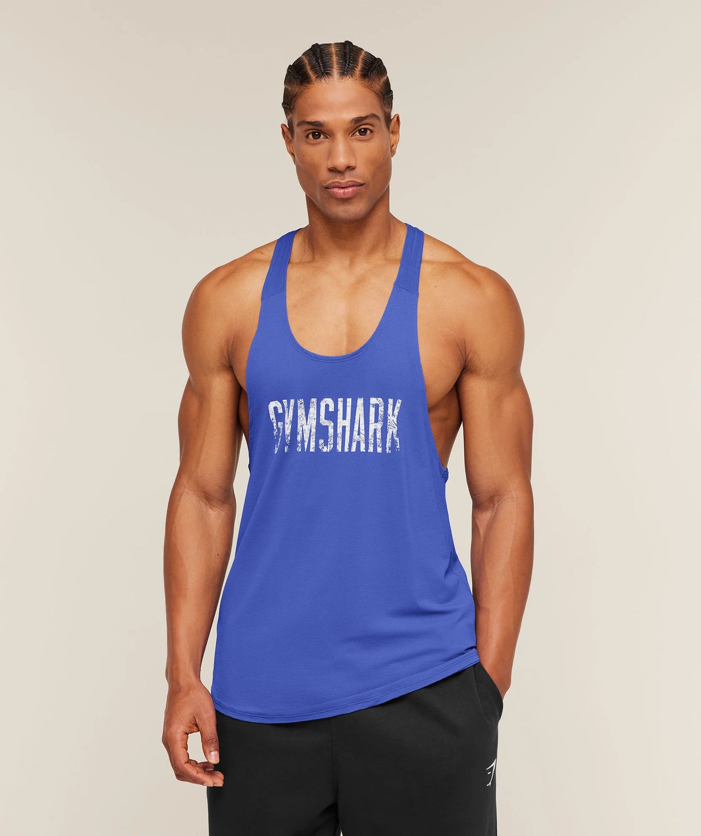 GYMSHARK Accent Tank Force Blue