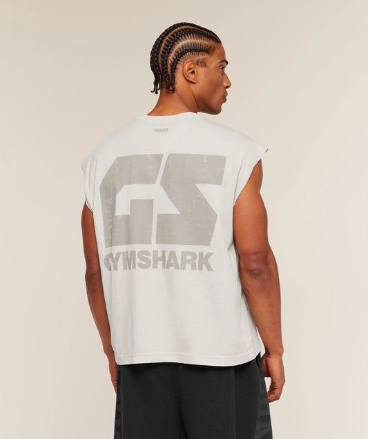GYMSHARK Accent Capped Sleeve T-Shirt Light Grey