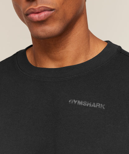 GYMSHARK Accent Boxy T-Shirt Black
