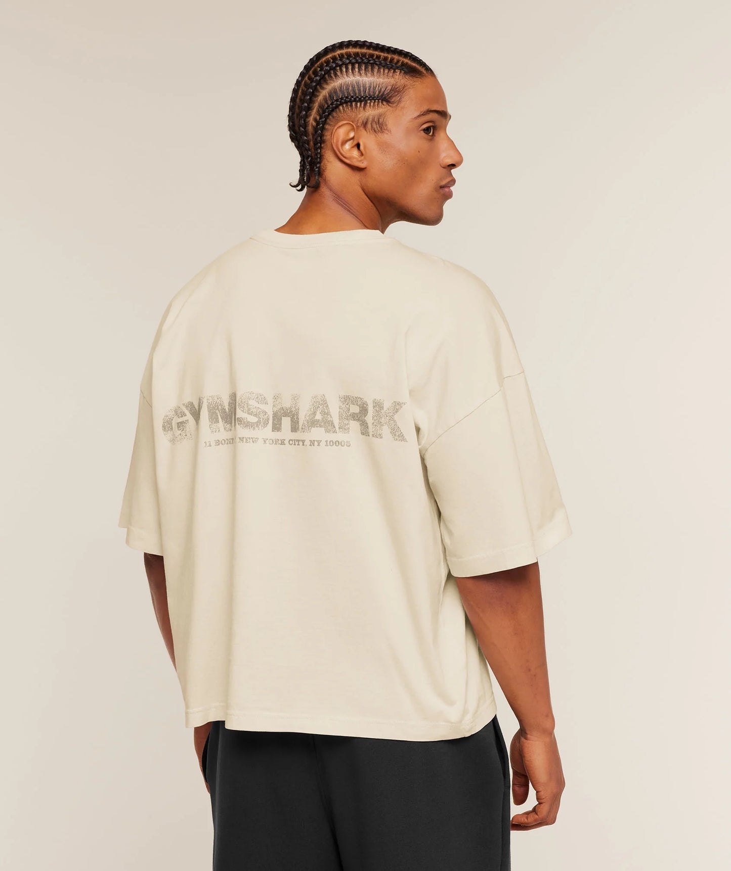 GYMSHARK Accent Boxy T-Shirt Tinted White