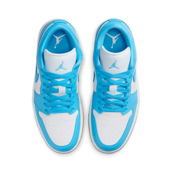 Jordan 1 Low White Gum Light Brown Dark Powder Blue (Women's)