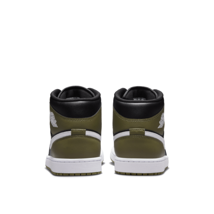 Air Jordan 1 Mid Black White Olive