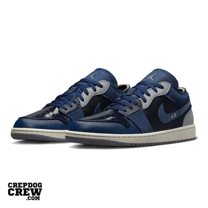 Jordan 1 Low SE Craft Obsidian French Blue Ashen Slate White