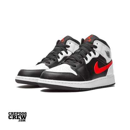 Jordan 1 Mid Black Chile Red White (GS)