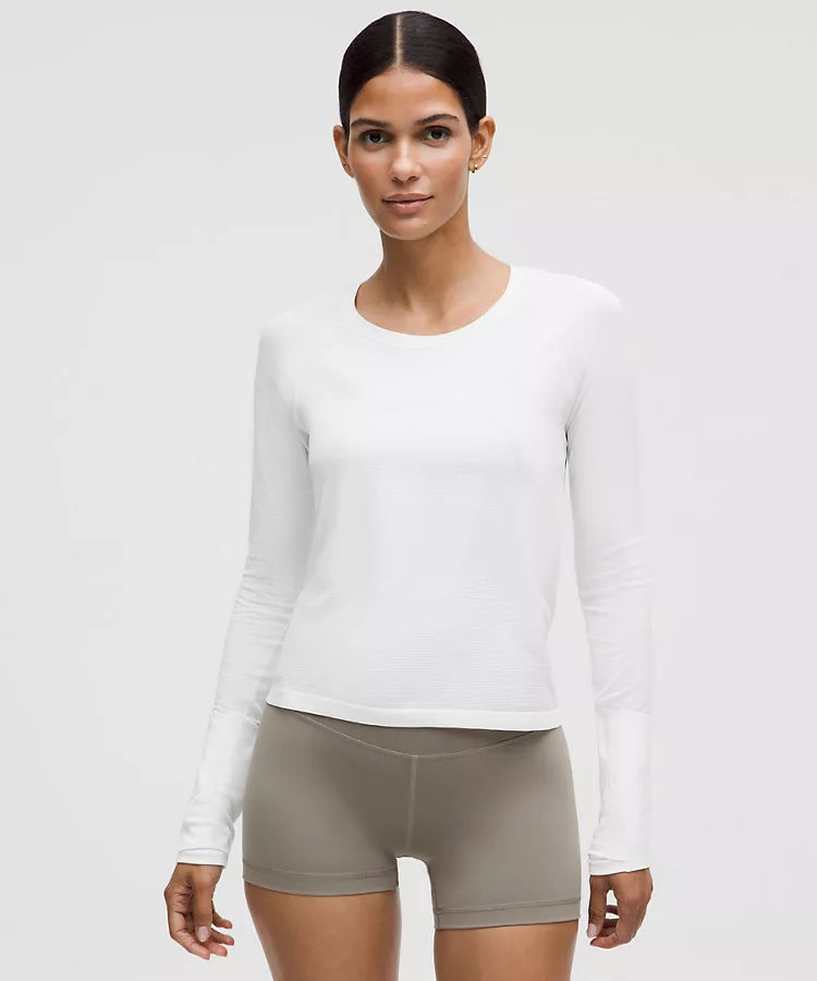 LULULEMON Swiftly Tech Long-Sleeve Shirt 2.0 White — LULULEMON | Authentic India