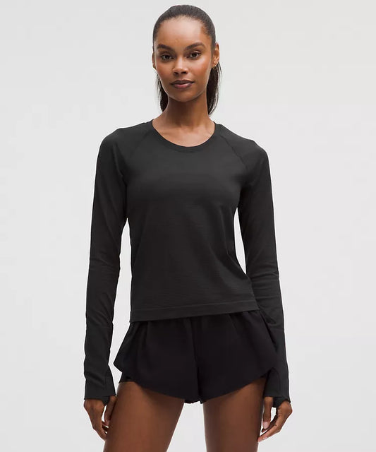 LULULEMON Swiftly Tech Long-Sleeve Shirt 2.0 Black — LULULEMON | Authentic India