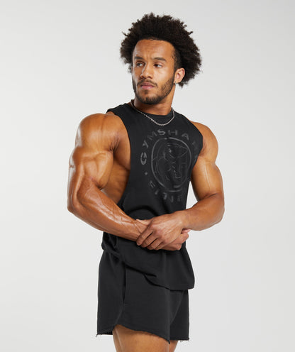 Gymshark Legacy Drop Arm Tank Black — Gymshark | Authentic India