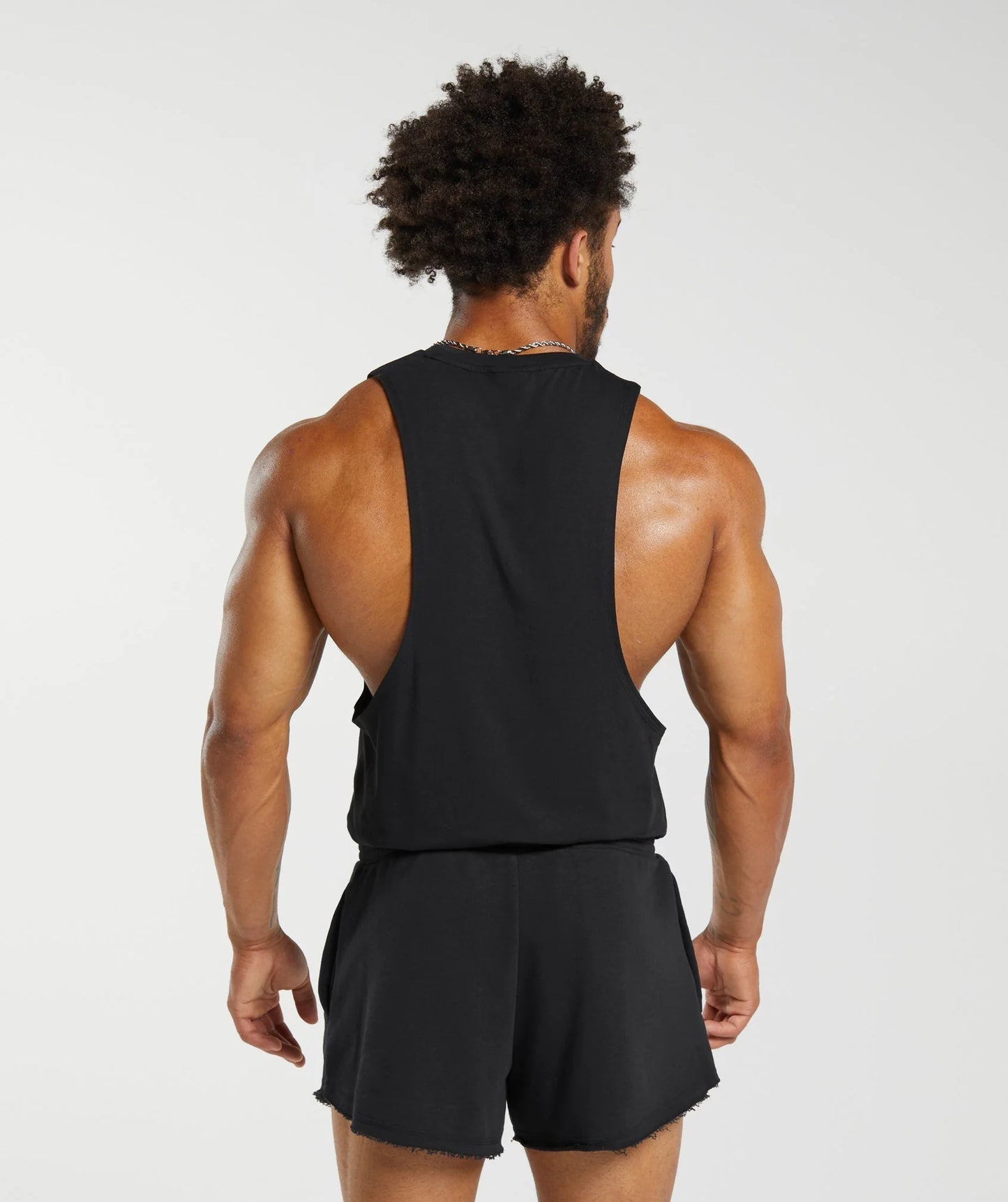 GYMSHARK Legacy Drop Arm Tank Black