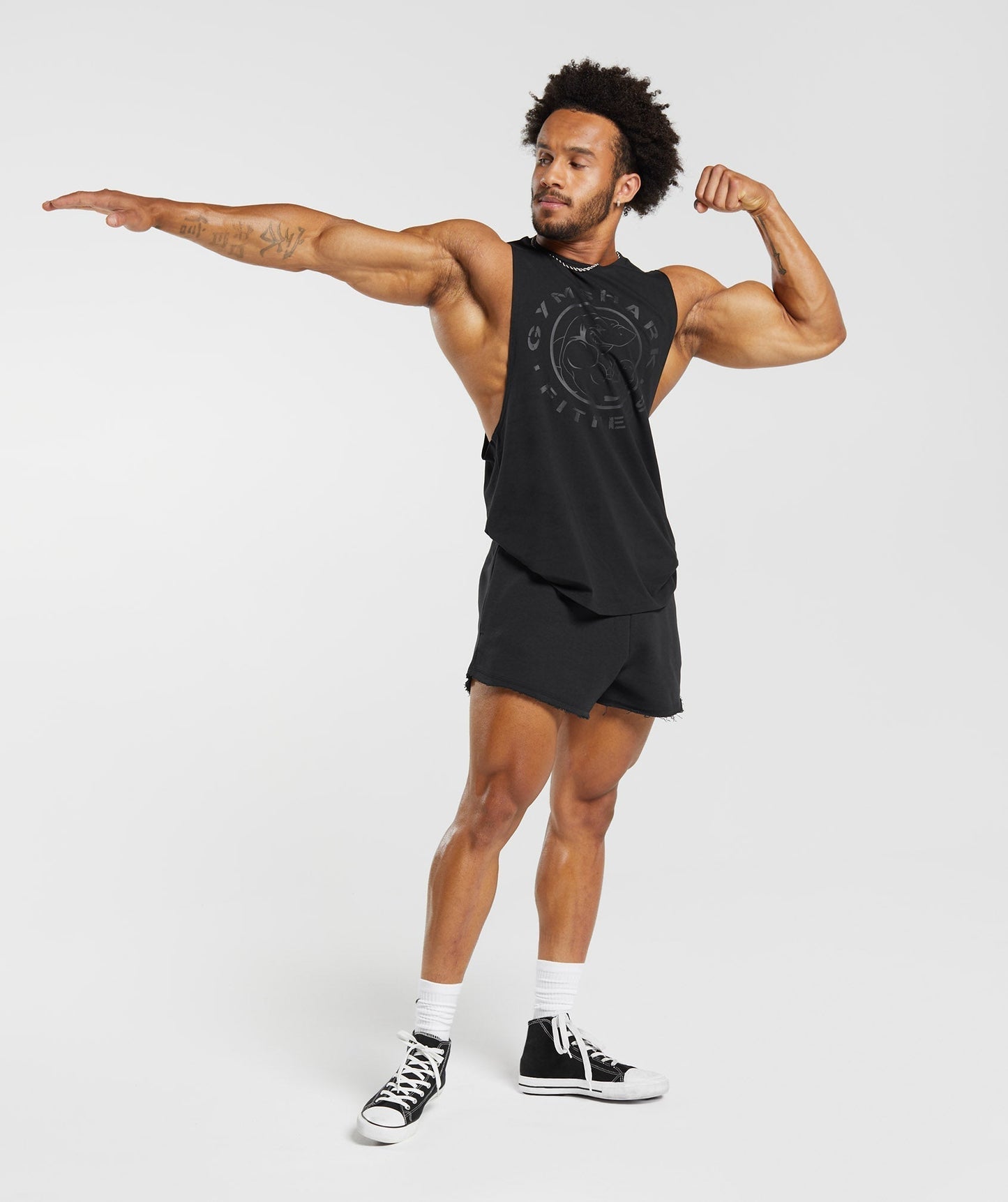 Gymshark Legacy Drop Arm Tank Black — Gymshark | Authentic India