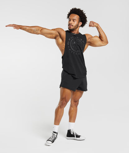 Gymshark Legacy Drop Arm Tank Black — Gymshark | Authentic India