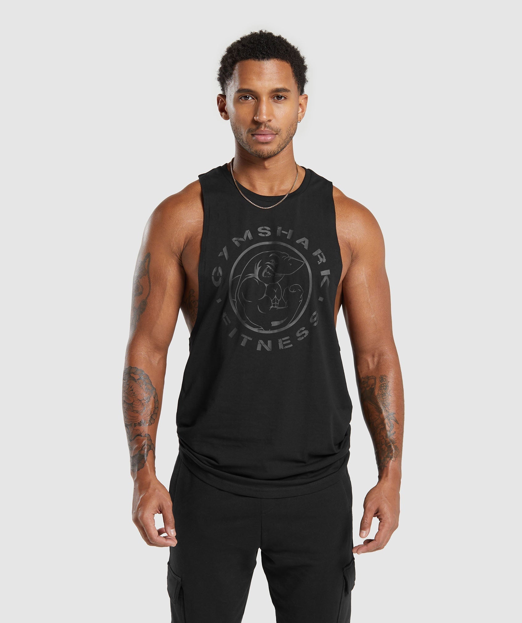 Gymshark Legacy Drop Arm Tank Black — Gymshark | Authentic India