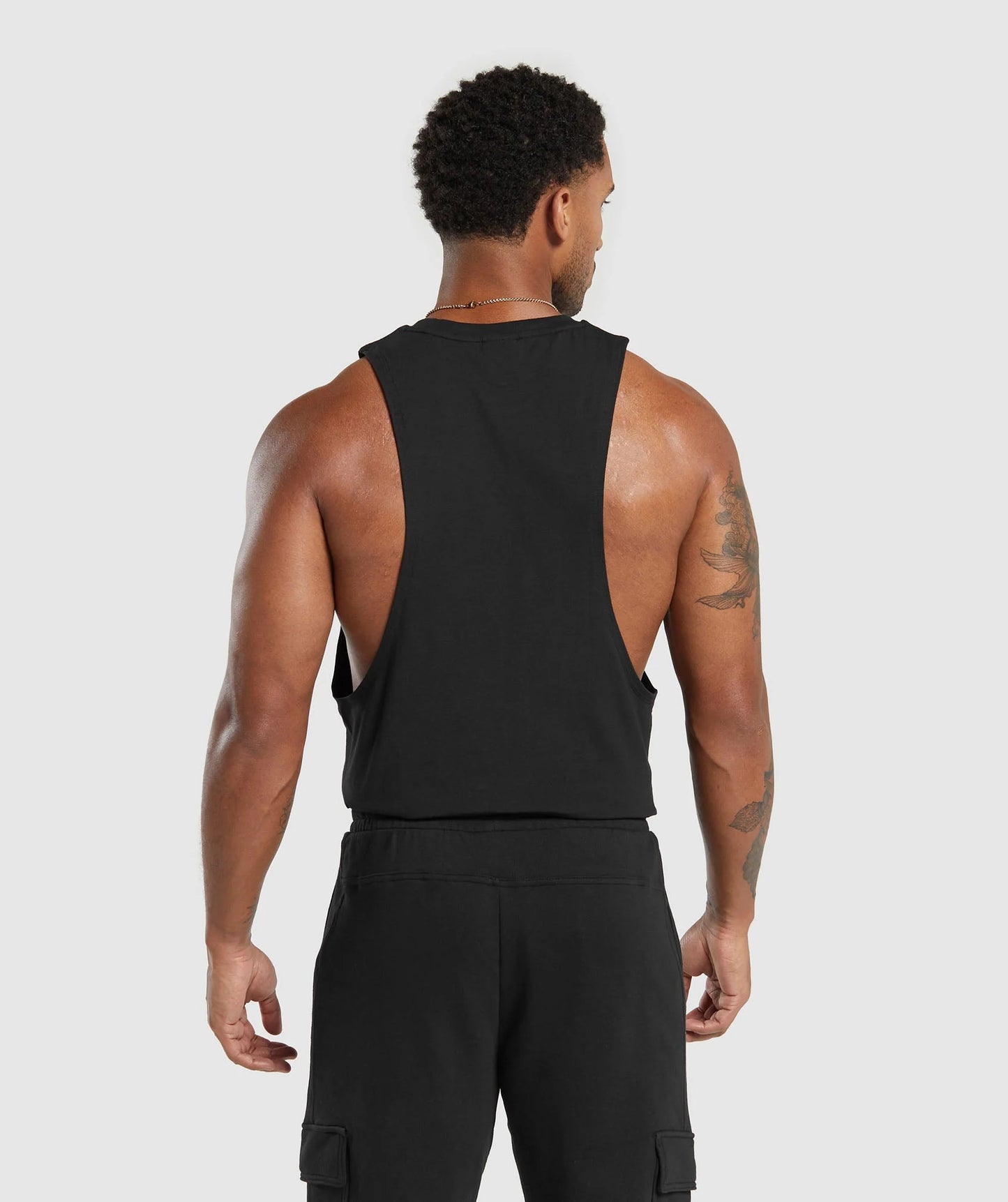 GYMSHARK Legacy Drop Arm Tank Black