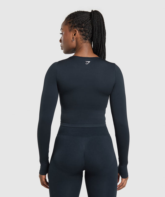 Women's Gymshark Lift Seamless Zip Up Jacket Midnight Blue — Gymshark | Authentic India