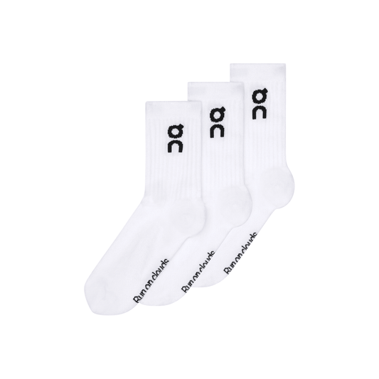 On Running Logo Sock High 3P White — ON CLOUD | Authentic India