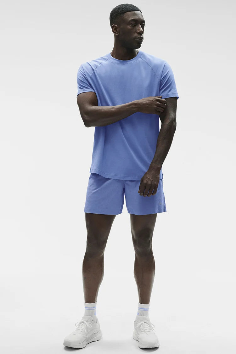 ALO Vapor Crewneck Short Sleeve - light Provence Blue