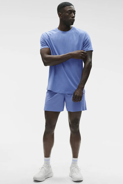 ALO Vapor Crewneck Short Sleeve - light Provence Blue