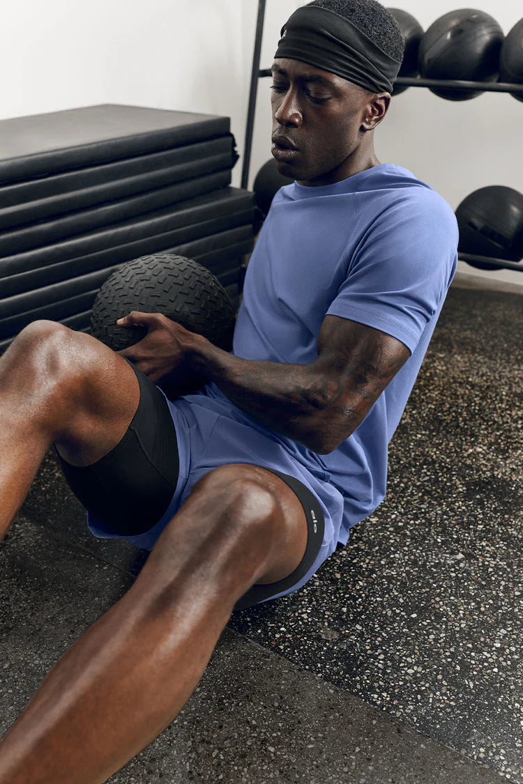 ALO Vapor Crewneck Short Sleeve - light Provence Blue