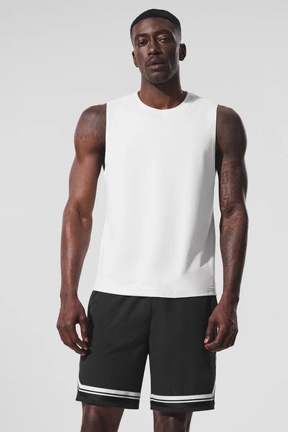 ALO Conquer Muscle Tank - White