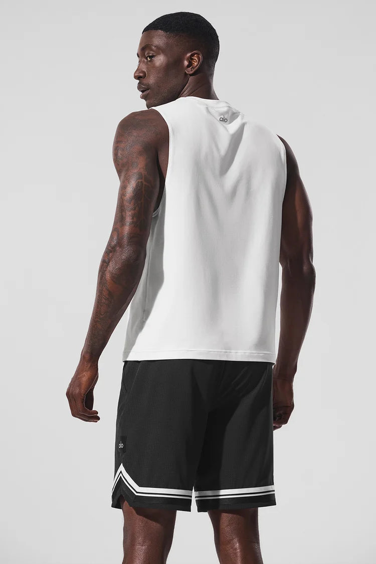 ALO Conquer Muscle Tank - White