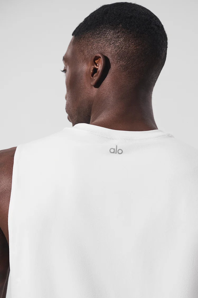 ALO Conquer Muscle Tank - White