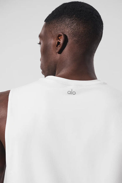 ALO Conquer Muscle Tank - White