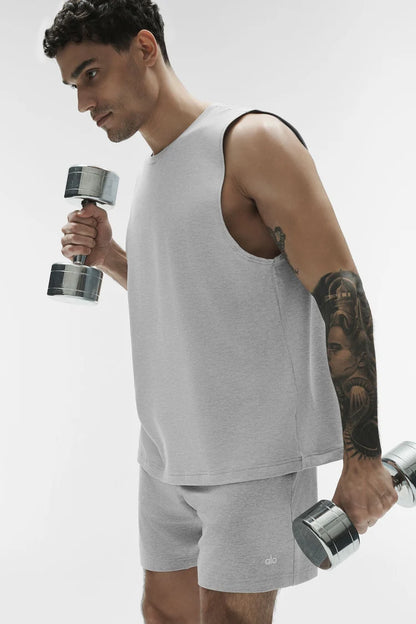 ALO Conquer Muscle Tank - Athletic Heather Grey