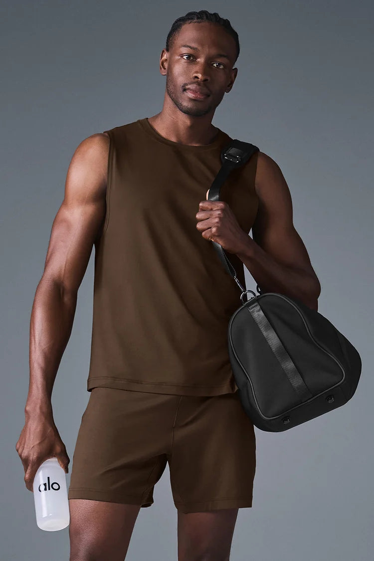 ALO Conquer Muscle Tank - Espresso