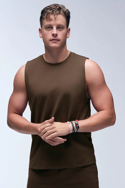 ALO Conquer Muscle Tank - Espresso