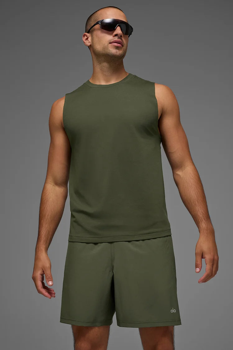 ALO Conquer Muscle Tank - Green Olive
