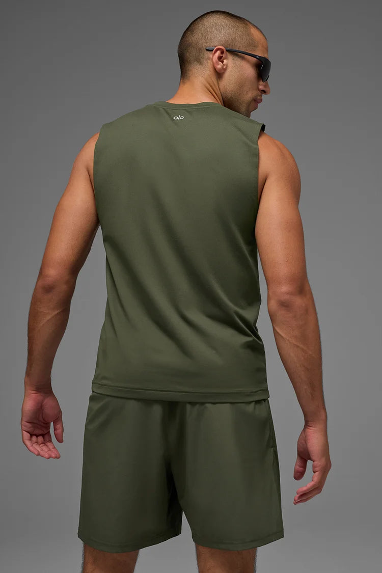 ALO Conquer Muscle Tank - Green Olive
