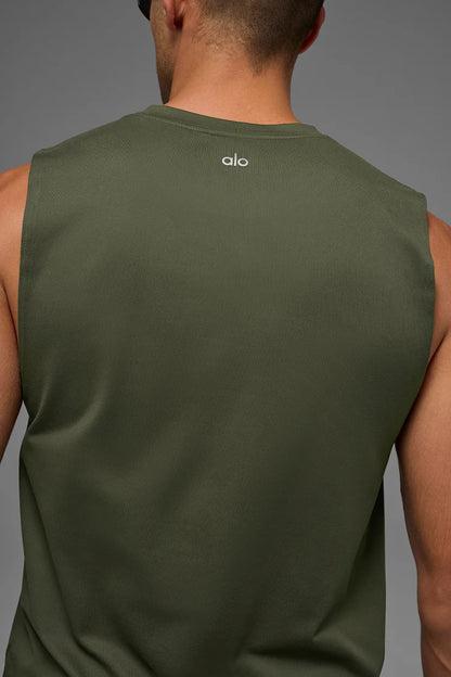 ALO Conquer Muscle Tank - Green Olive