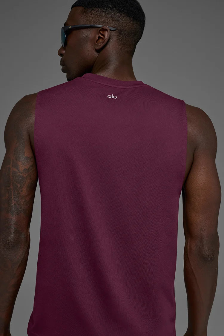 ALO Conquer Muscle Tank - Burgundy