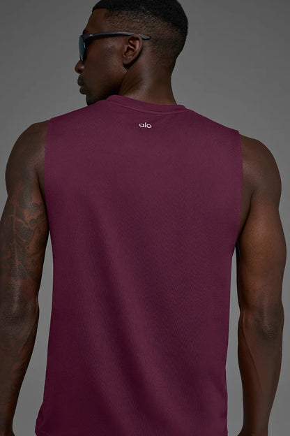 ALO Conquer Muscle Tank - Burgundy