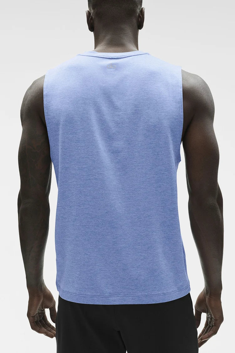 ALO Conquer Muscle Tank - Provence Blue Heather