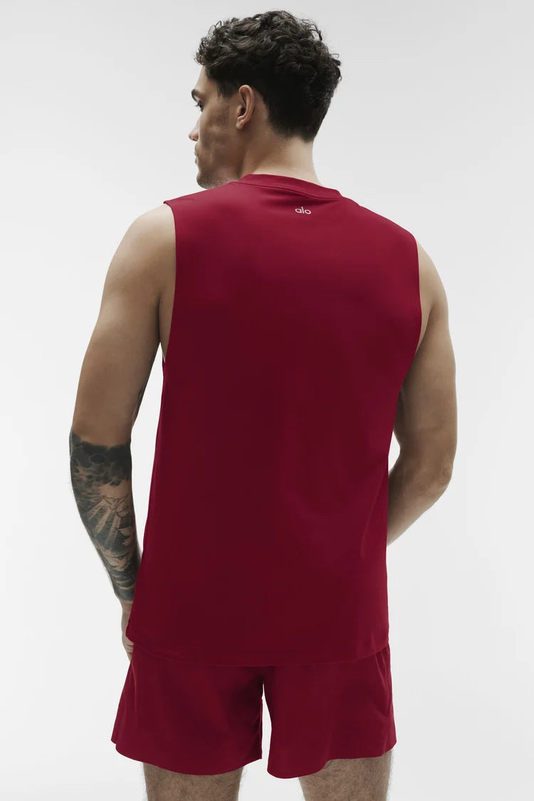 ALO Conquer Muscle Tank - Garnet