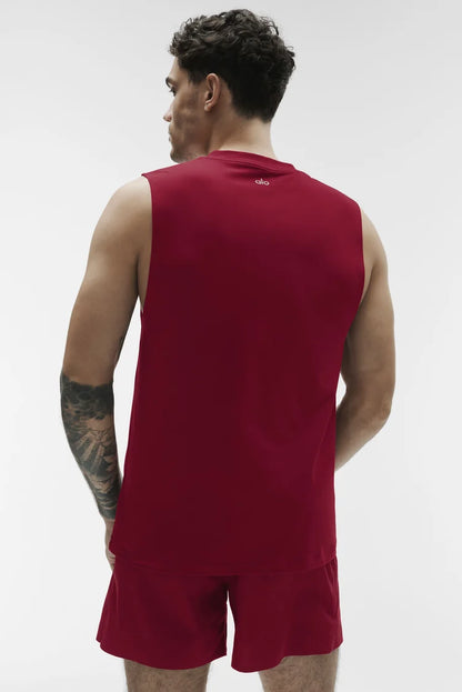 ALO Conquer Muscle Tank - Garnet