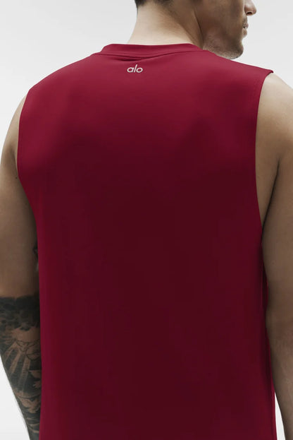 ALO Conquer Muscle Tank - Garnet