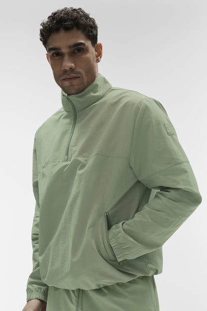 Light Weight Takeaway Track Pullover - Dune Grass