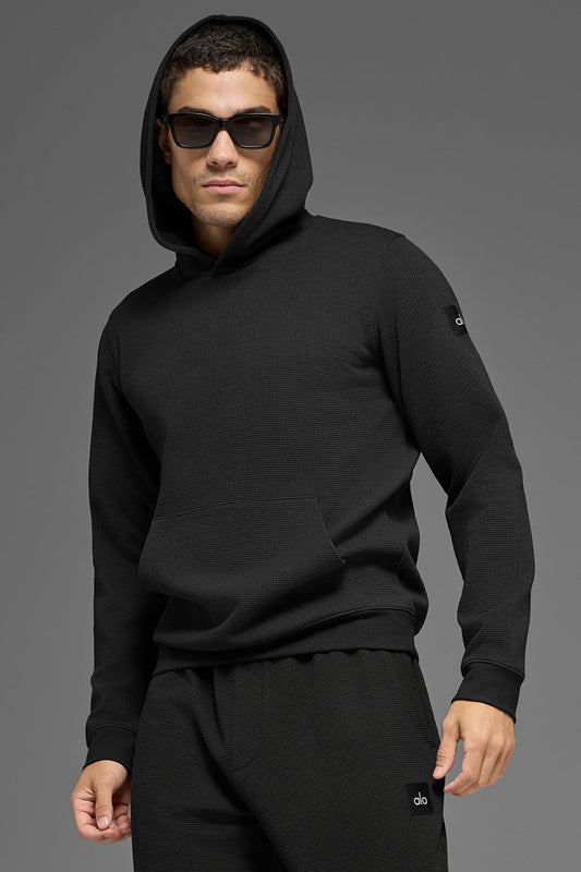 Waffle Lounge Hoodie - Black
