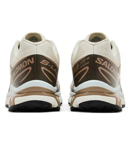Salomon XT-6 sneakers featuring a creamy vanilla and earth-tone upper