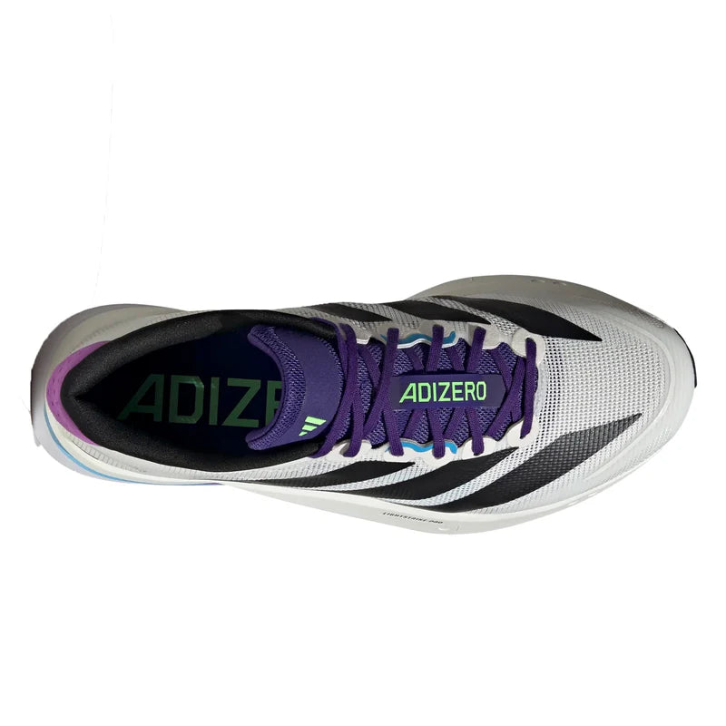 Adidas Adizero Boston 13 Core White Core Black Lime Burst — ADIDAS | Authentic India