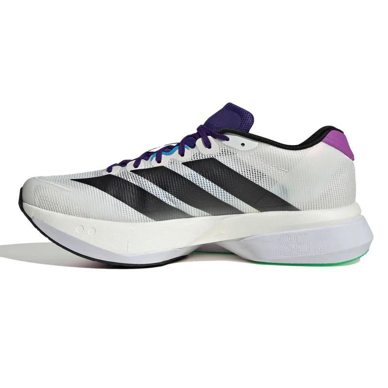 Adidas Adizero Boston 13 Core White Core Black Lime Burst — ADIDAS | Authentic India