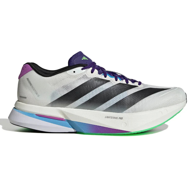 Adidas Adizero Boston 13 Core White Core Black Lime Burst — ADIDAS | Authentic India